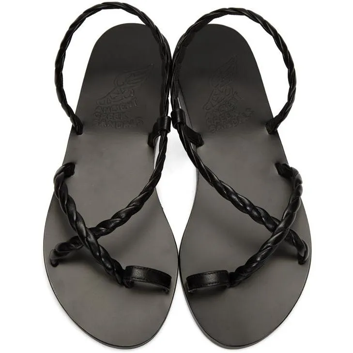 Ancient Greek Sandals Black Fysi Sandals