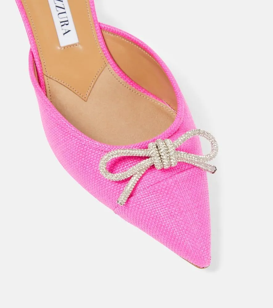 Aquazzura Parisina 50 crystal-embellished mules
