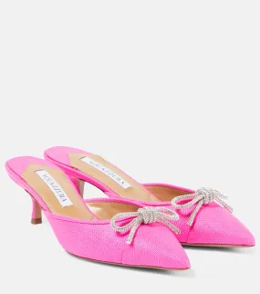 Aquazzura Parisina 50 crystal-embellished mules