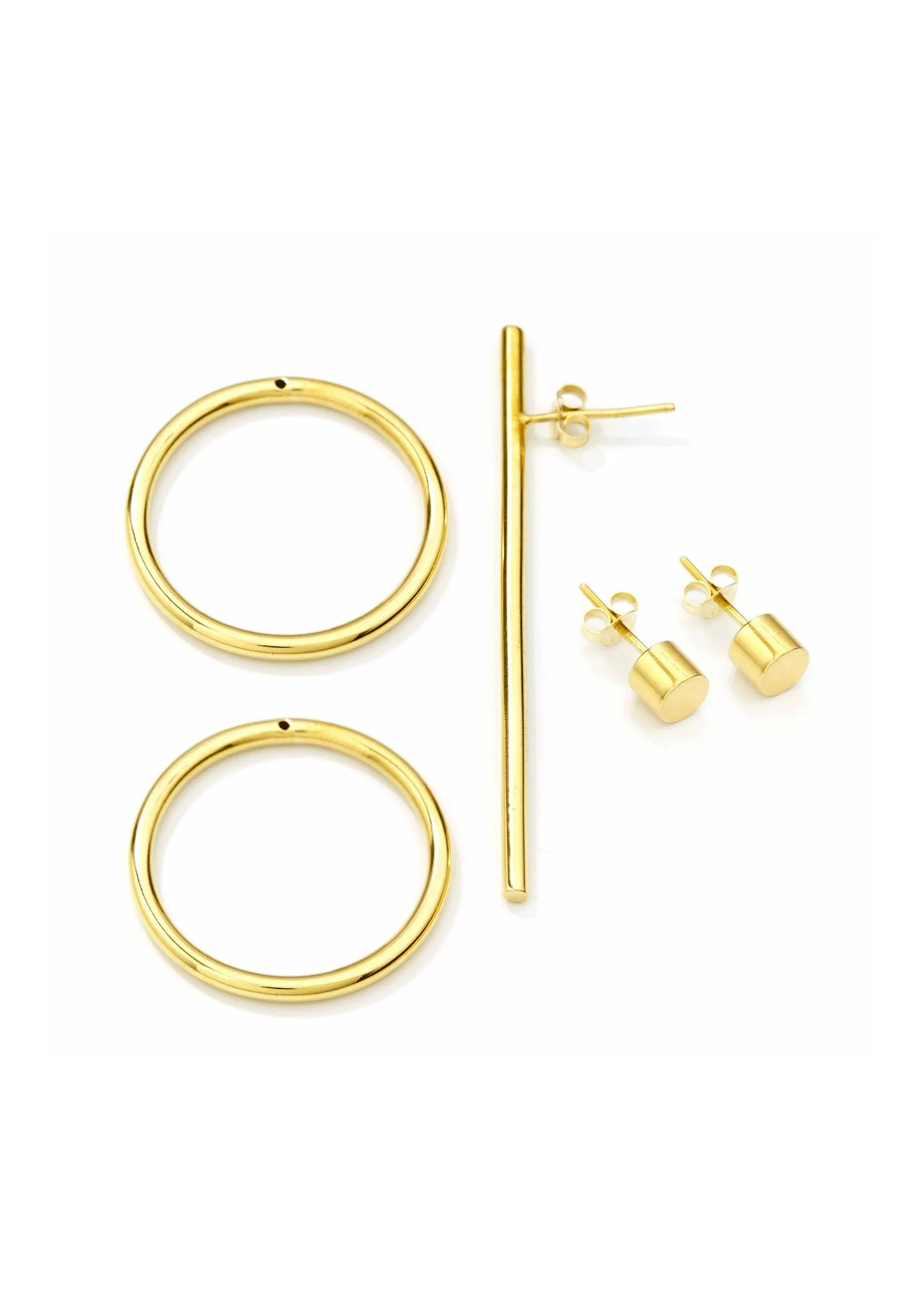 Bold Earring   Double Bold Earring SILVER