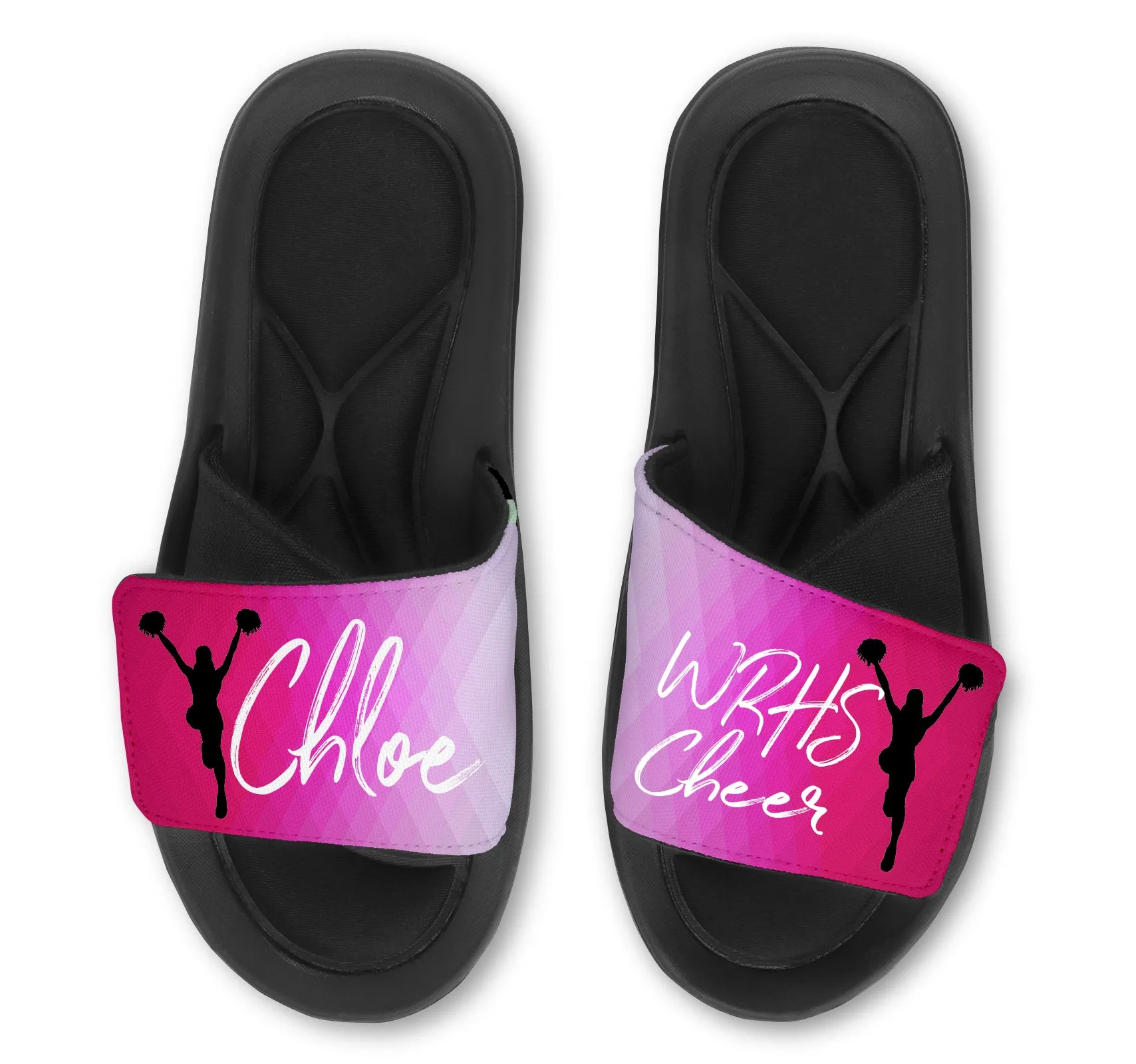 CHEER Abstract Custom Slides / Sandals - Choose your Background!
