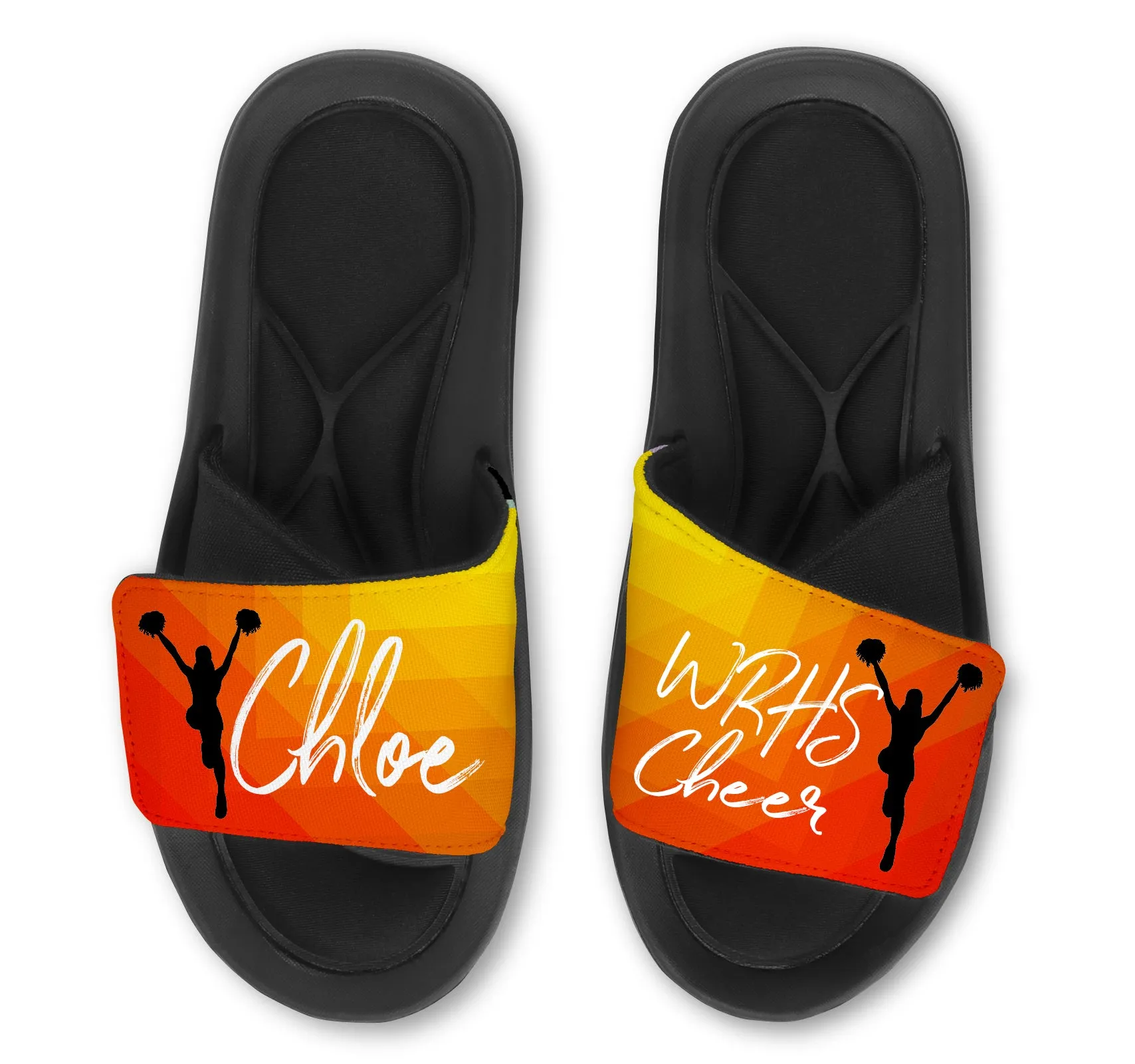 CHEER Abstract Custom Slides / Sandals - Choose your Background!