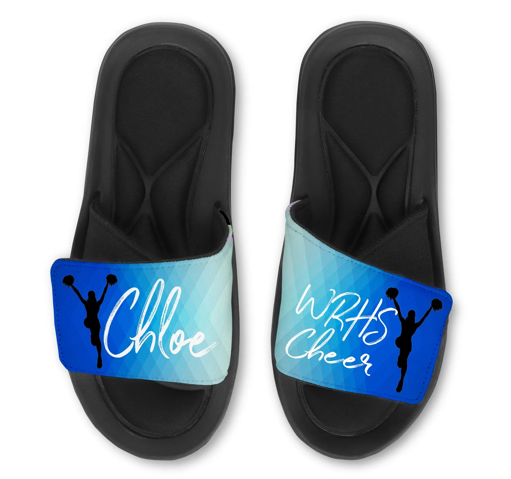 CHEER Abstract Custom Slides / Sandals - Choose your Background!