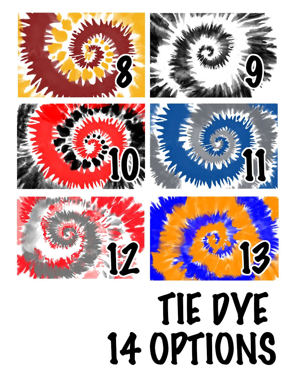Cheerleader Tie Dye Custom Slides / Sandals - Choose your Background!