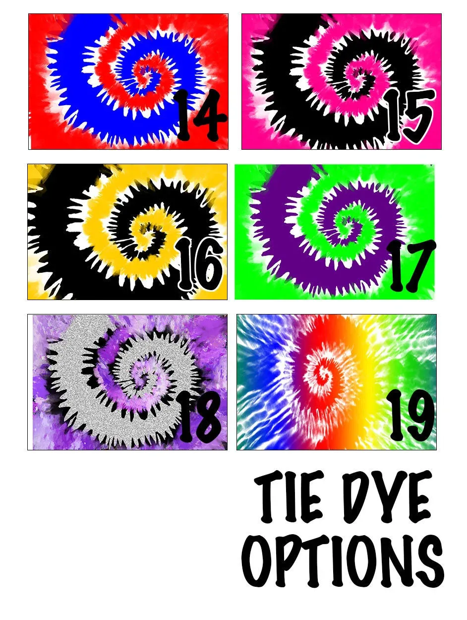 Cheerleader Tie Dye Custom Slides / Sandals - Choose your Background!