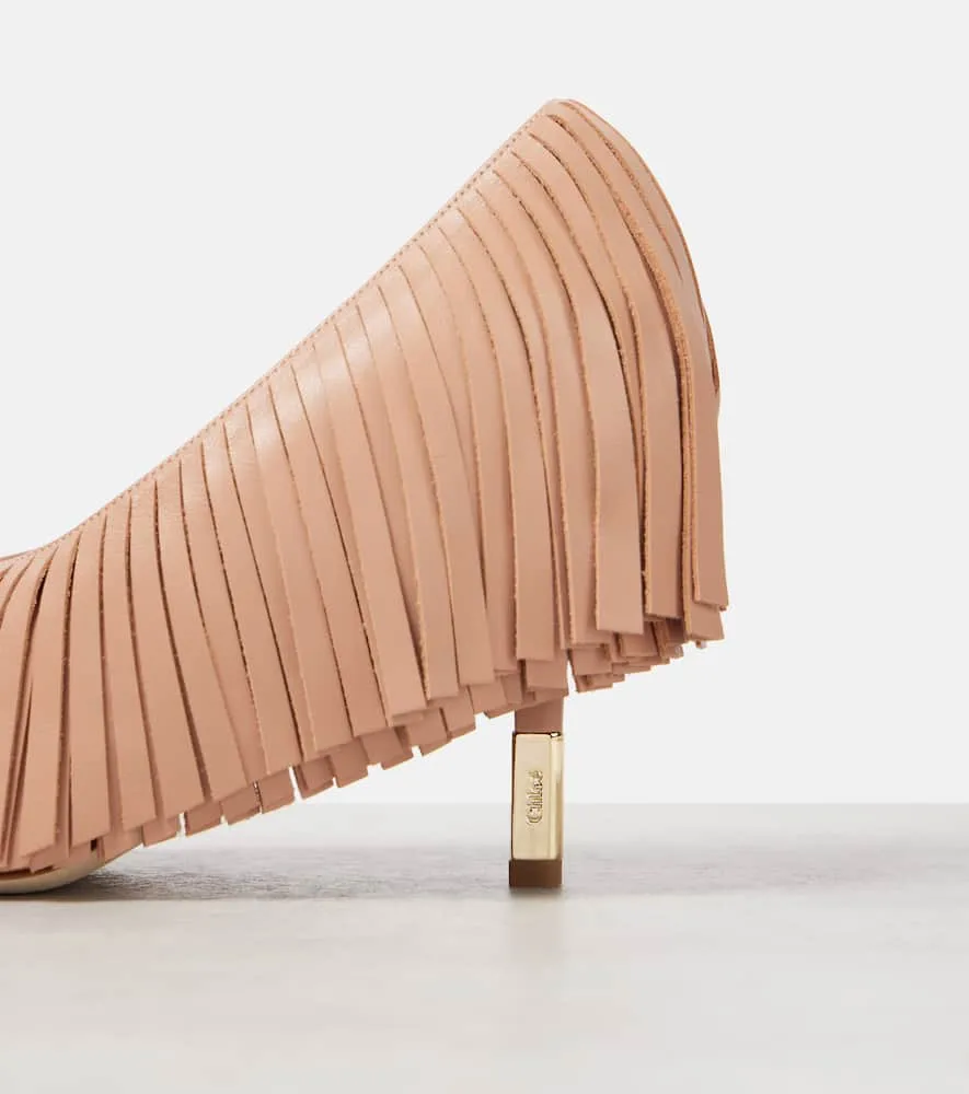 Chloe Mona fringed leather pumps