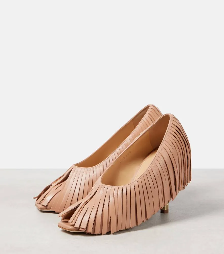 Chloe Mona fringed leather pumps