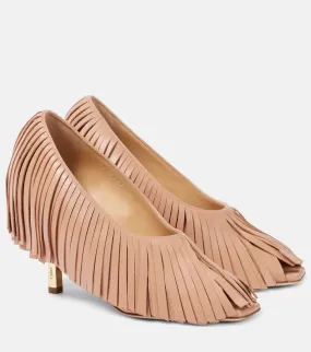Chloe Mona fringed leather pumps