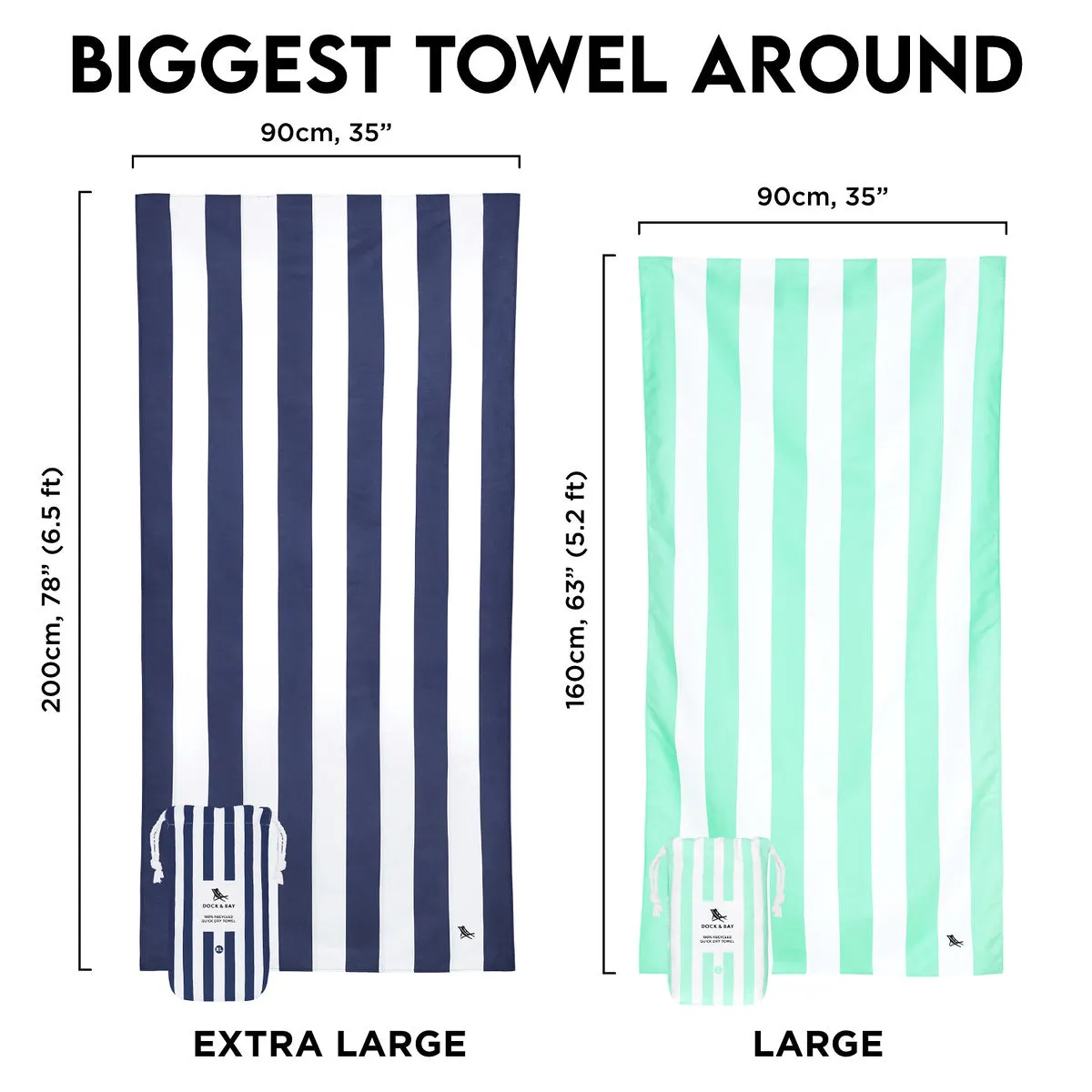 Dock & Bay Quick Dry Towels - Waikiki Coral - Customized Embroidery Personalized for You