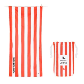 Dock & Bay Quick Dry Towels - Waikiki Coral - Customized Embroidery Personalized for You