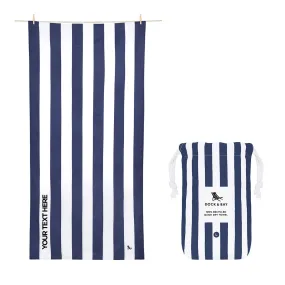 Dock & Bay Quick Dry Towels - Whitsunday Blue - Customized Embroidery Personalized for You