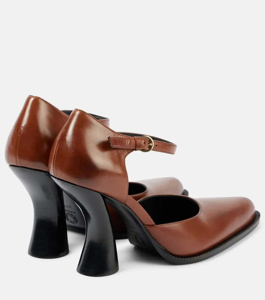 Dries Van Noten 95 leather Mary Jane pumps