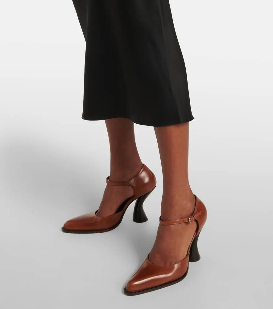 Dries Van Noten 95 leather Mary Jane pumps