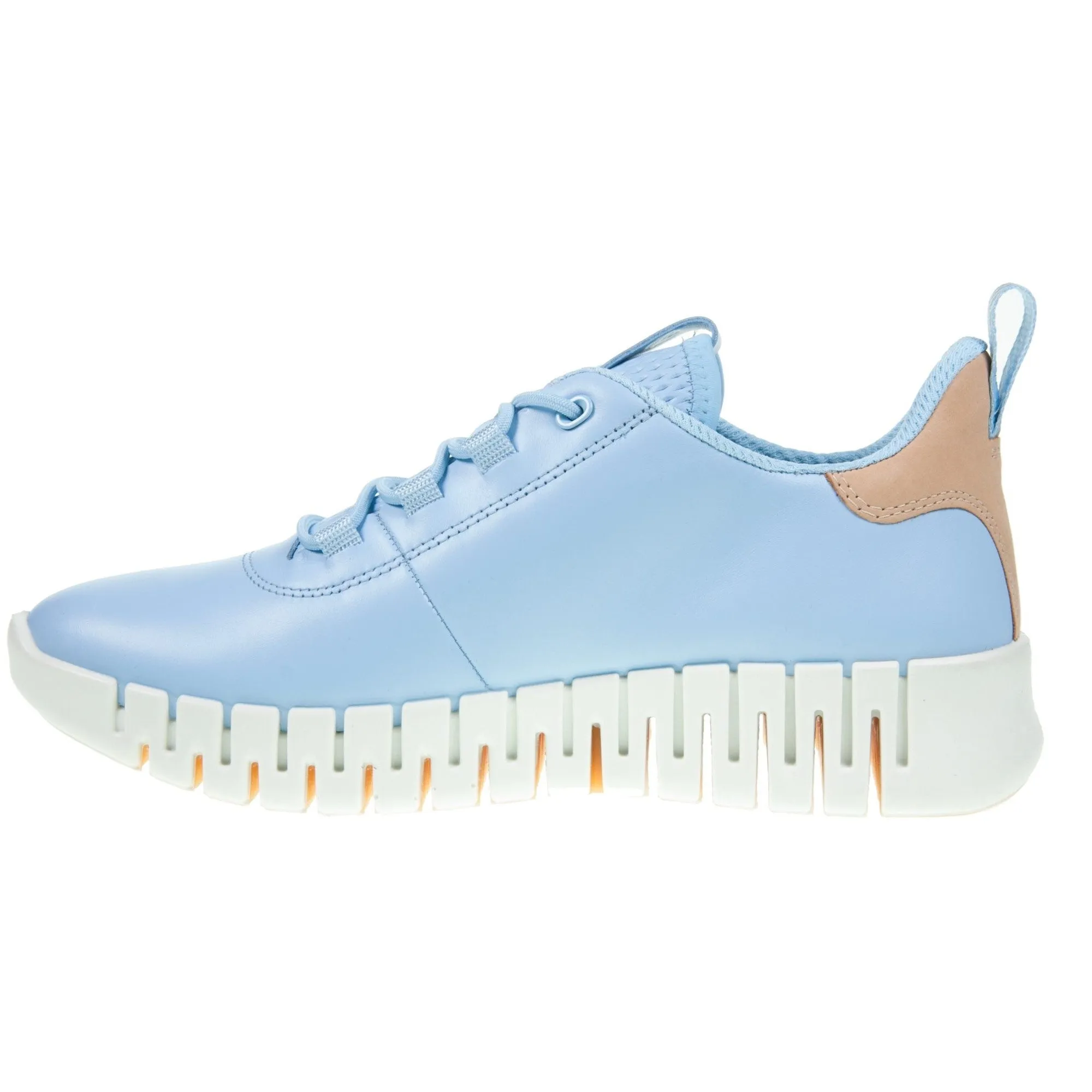 ECCO Womens Gruuv Leather Elastic Laces Trainers