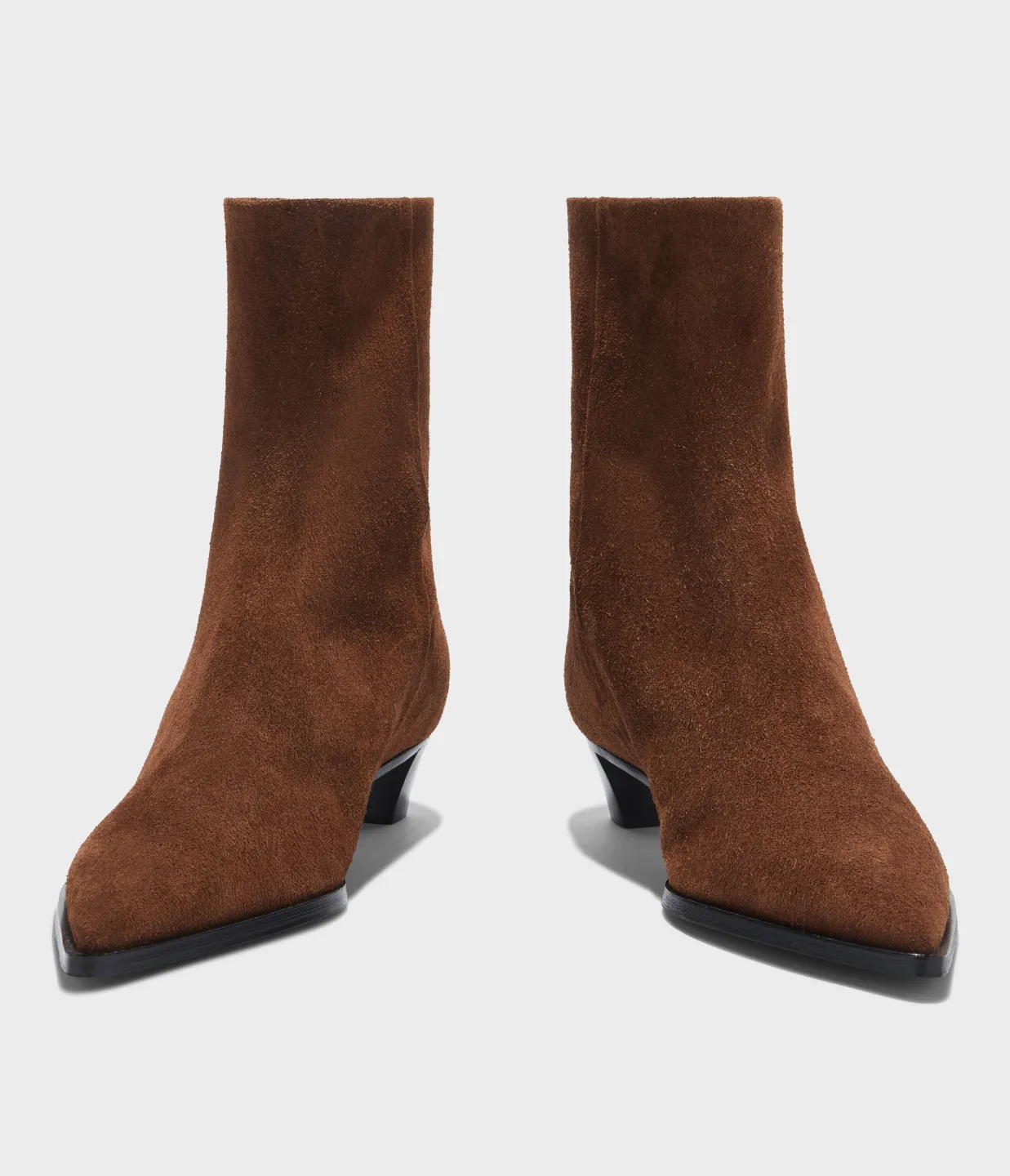 Harriet Cow Suede Ankle Boot in Brown
