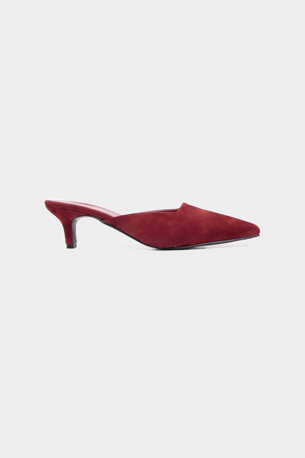 Maroon Suede Heels