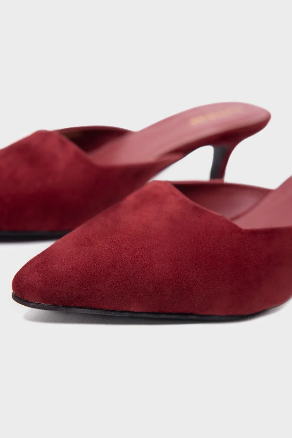 Maroon Suede Heels