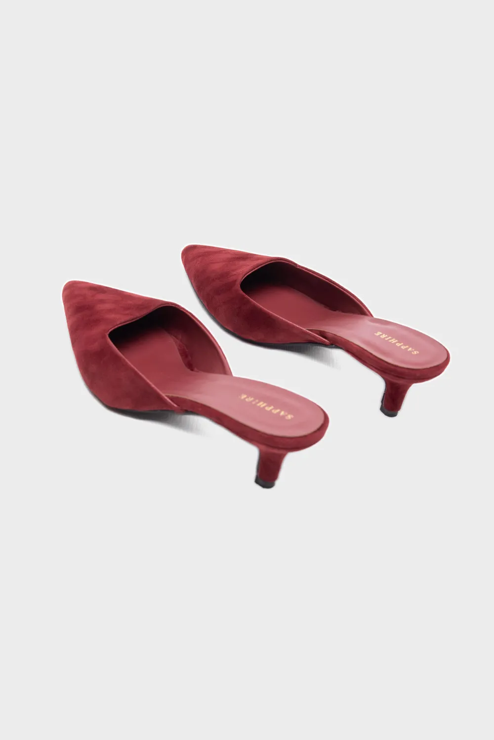 Maroon Suede Heels