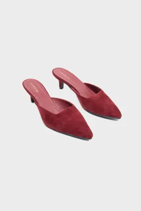 Maroon Suede Heels