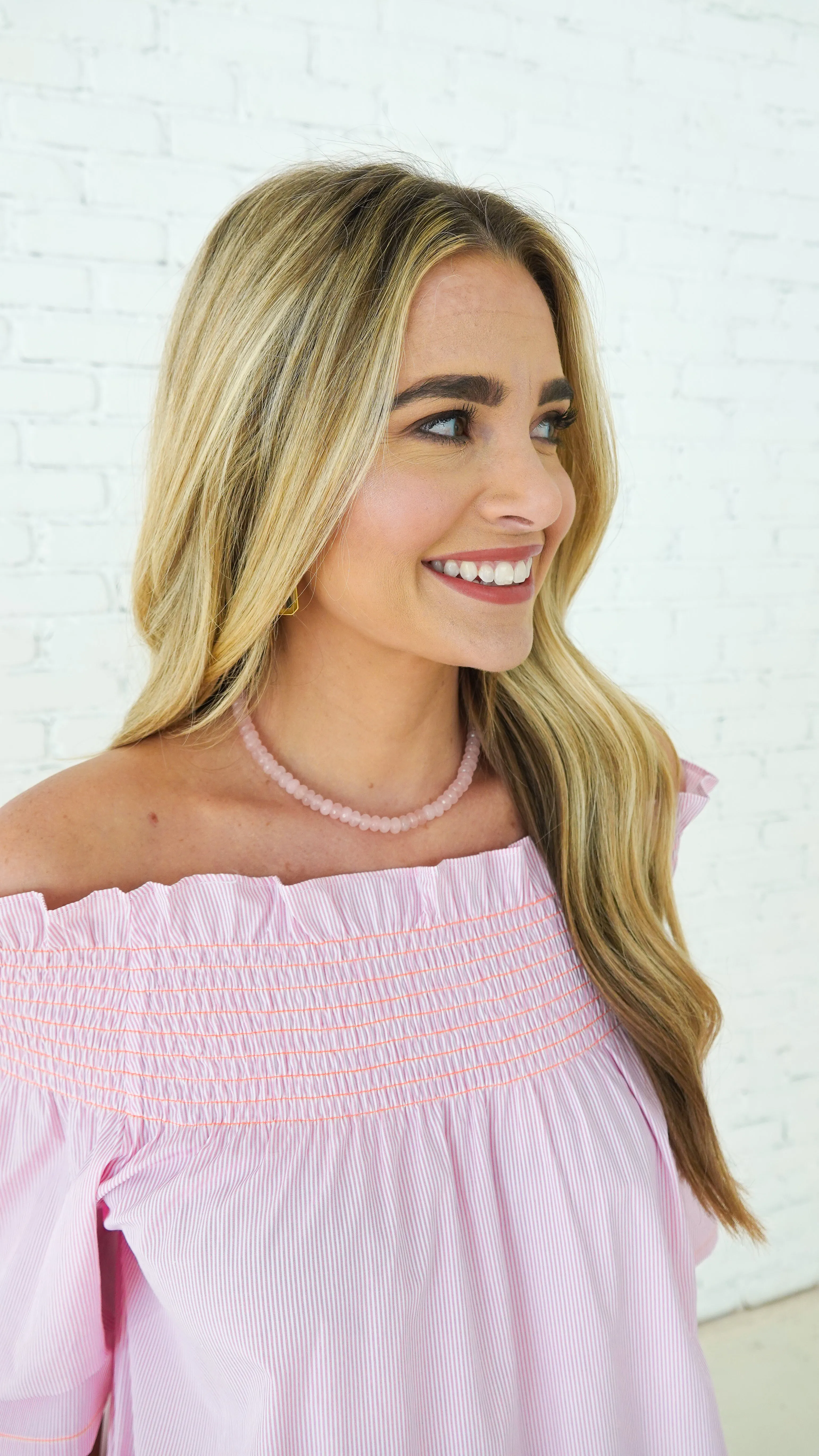 Polly Dress Pink Stripe