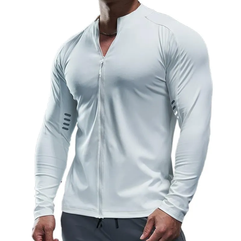 Quick-Dry Polyester Stand Collar Jacket for Sports and Training