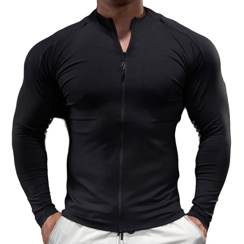 Quick-Dry Polyester Stand Collar Jacket for Sports and Training