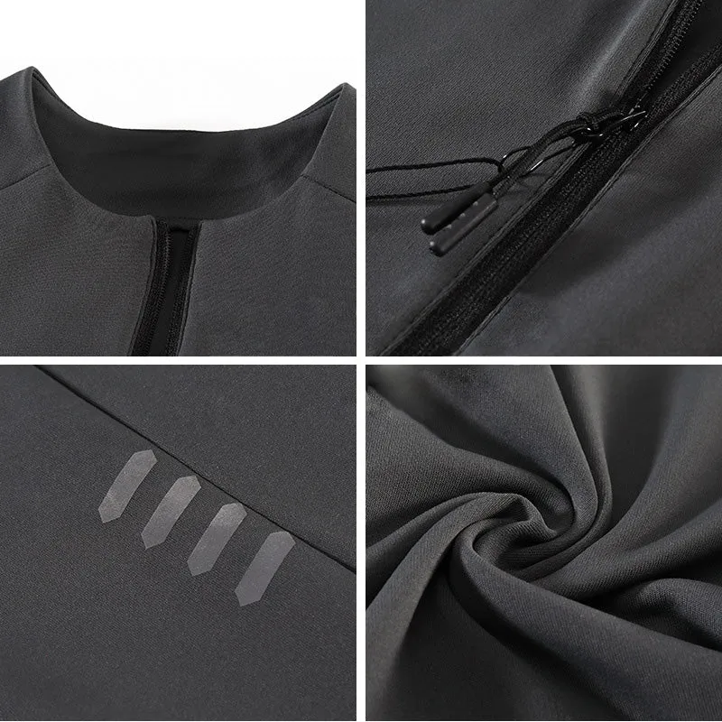 Quick-Dry Polyester Stand Collar Jacket for Sports and Training