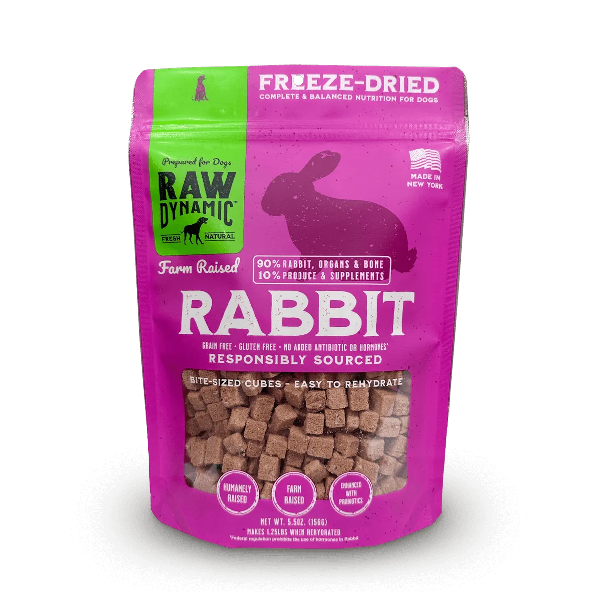 Raw Dynamic Freeze Dried Rabbit Formula Dog Food
