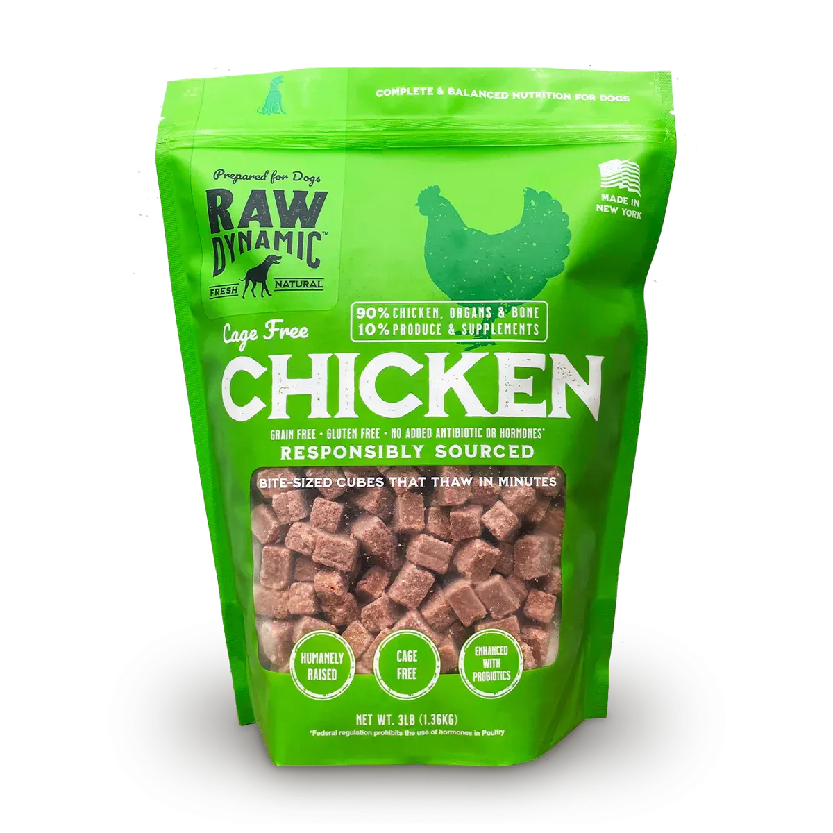 Raw Dynamic Frozen Raw Chicken Formula for Dogs