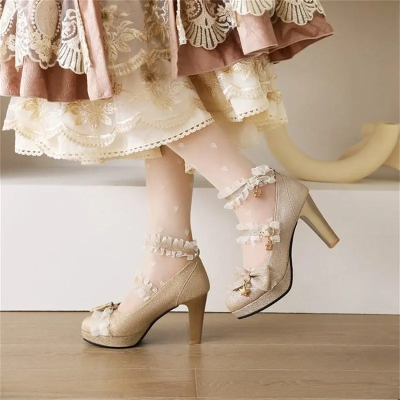 Sweet Sky Blue Cosplay Lolita Pumps